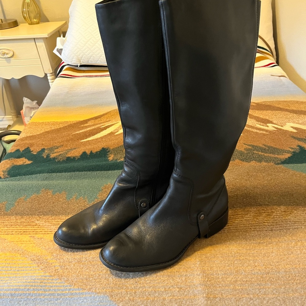 Franco Sarto Black Over the Knee Boots